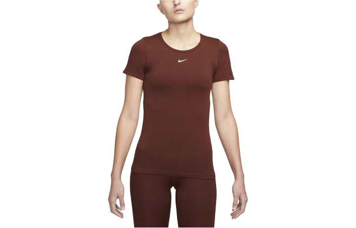 Nike Nike T Shirts Women's Brown Crew Neck Moderate Straight Fit