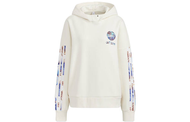Adidas Neo Sweatshirts Women's Ecru Hooded Moderate Regular