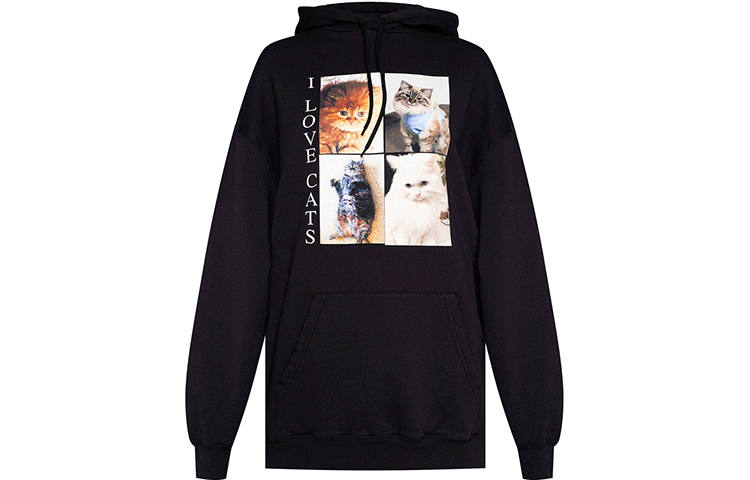 Balenciaga I Love Cats Hoodie 'Black'