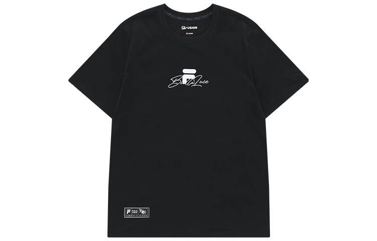 FILA FUSION Drop Shoulder Sleeve T Shirt Women's Pitch Black