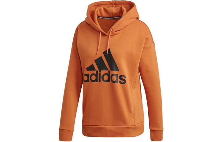 Adidas Adidas Sweatshirts Women's Khaki Brown Hooded Moderate Regular