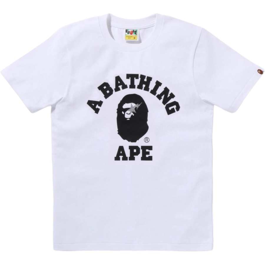 A BATHING APE Bape Summer Ape Head Bathing Ape Tee White