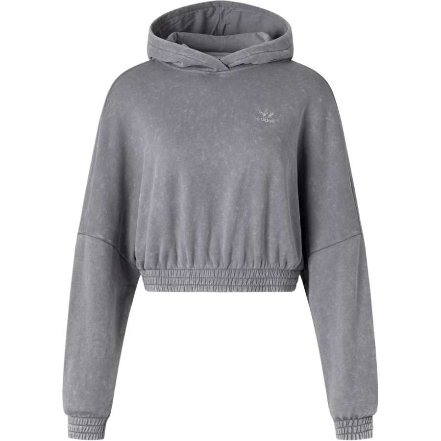 Adidas Originals CROP HOODIE ACID WASH Sweatshirt Women's Gray