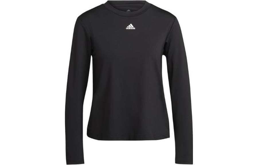 Adidas Adidas T Shirts Women's Black Crew Neck Moderate Straight Fit