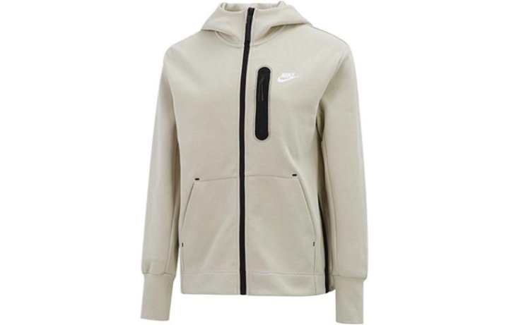 Nike Nike Sweatshirts Women's Khaki Hooded Moderate Cardigan