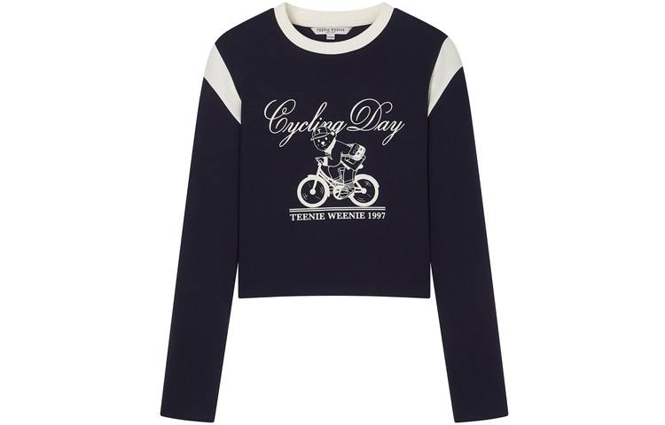 Teenie Weenie T Shirts Women's Crew Neck Moderate Straight Fit