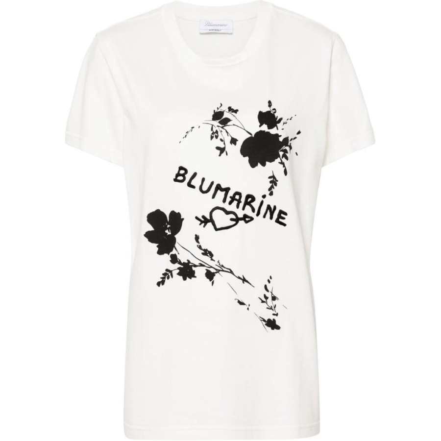 Blumarine logo-embroidered cotton T-shirt