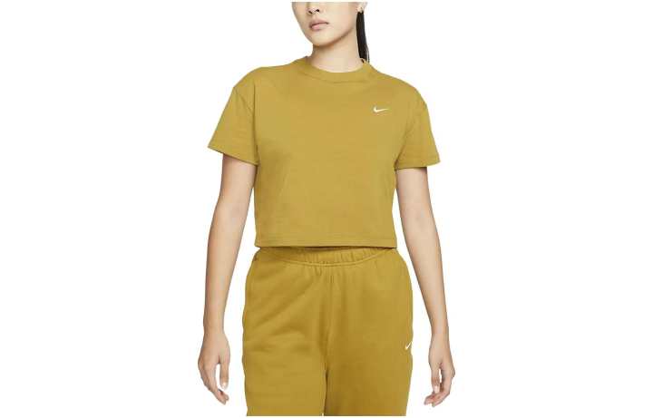 Nike Nike T Shirts Women's Desert Moss Crew Neck Moderate Straight Fit
