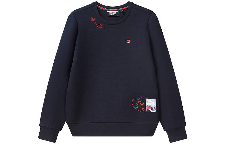 FILA Sweatshirts Women's Legend Blue Crew Neck Moderate Regular