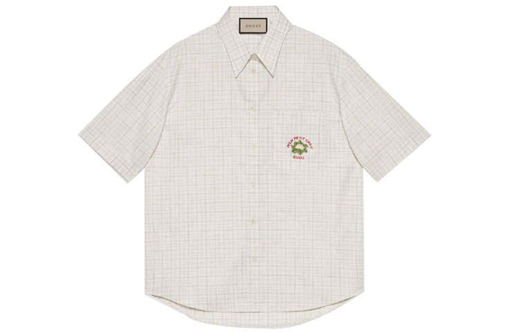 GUCCI Shirts Women's Ecru Pointed Collar Moderate Other
