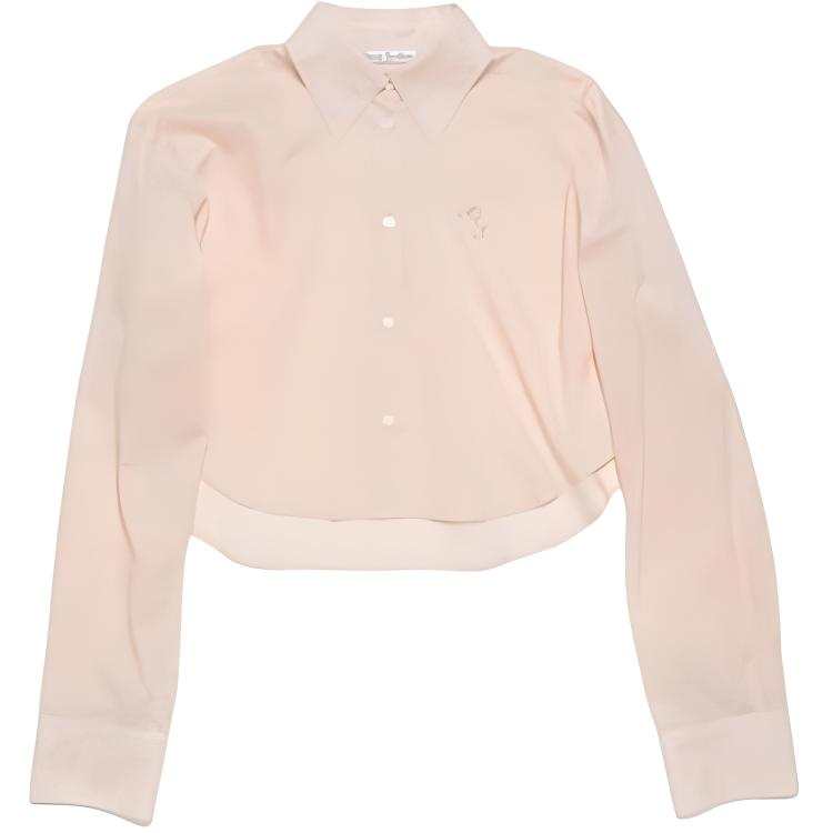 Acne Studios Acne Studios Logo embroidered Cotton Crop Shirt