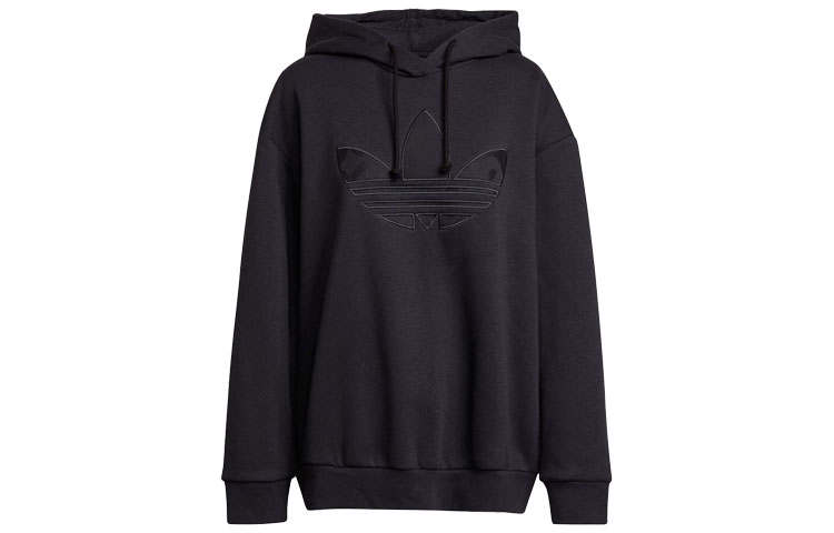 Adidas Originals Sweatshirts Women's Black Hooded Moderate Regular