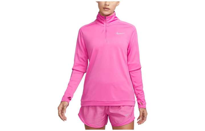 Nike Nike T Shirts Women's Pink Stand Collar Moderate Straight Fit