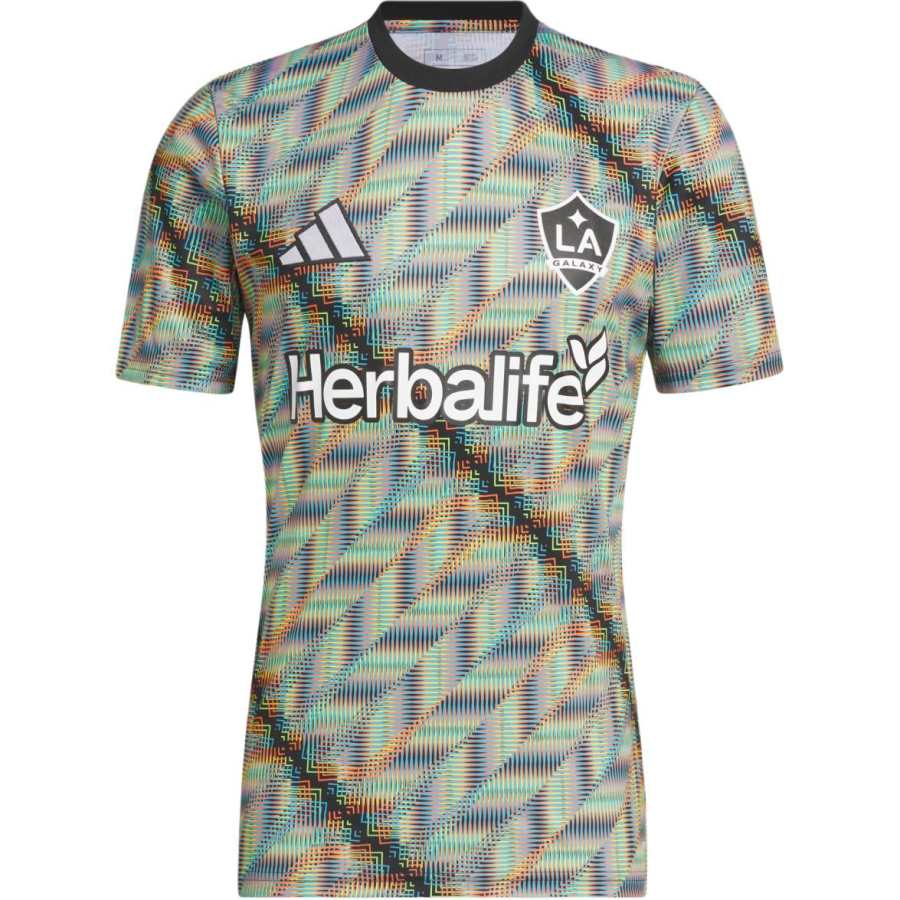 Adidas Adidas Los Angeles Galaxy Soccer Jersey Fan Edition Men's Semi Transparent Lime Gray