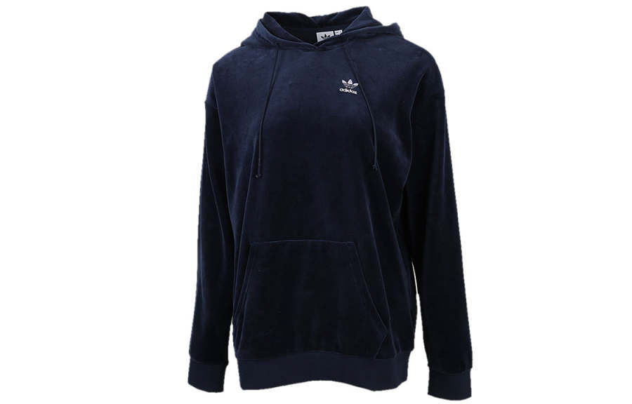 Adidas Originals Trefoil Sweatshirts Women's Navy Blue Hooded Moderate Regular