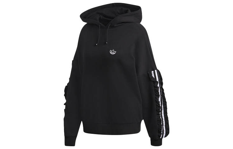 Adidas Originals Sweatshirts Women's Black Hooded Moderate Regular