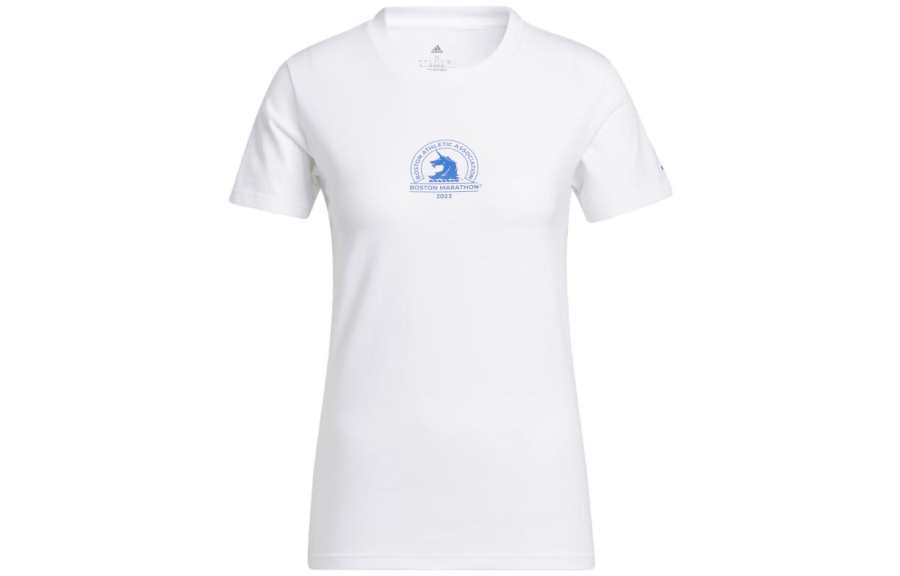 Adidas Adidas T Shirts Women's White Crew Neck Moderate Straight Fit