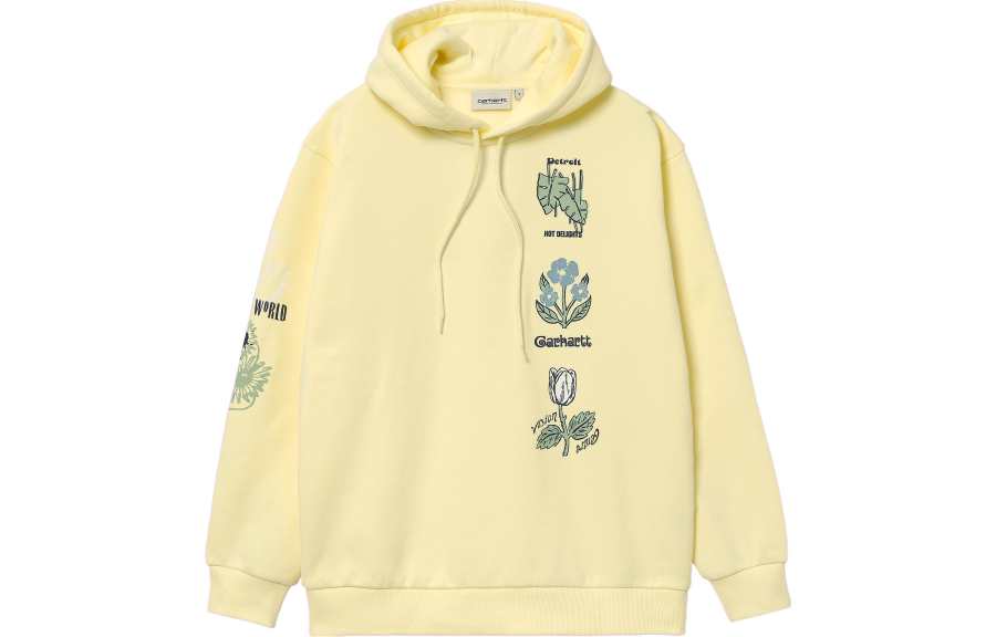 Carhartt WIP Sweatshirts Women's Yellow Hooded Moderate Regular