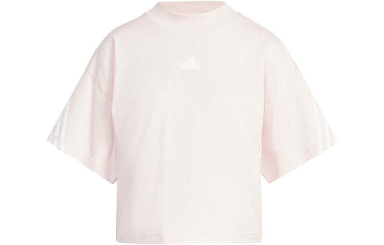 Adidas Adidas T Shirts Women's Pink Crew Neck Moderate Straight Fit