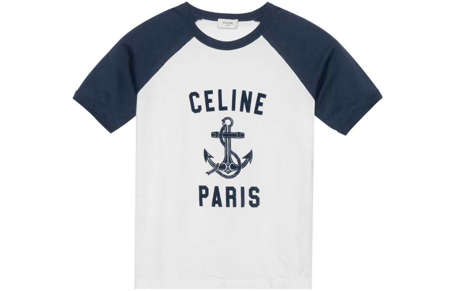 CELINE T Shirt Women's Marine Blue