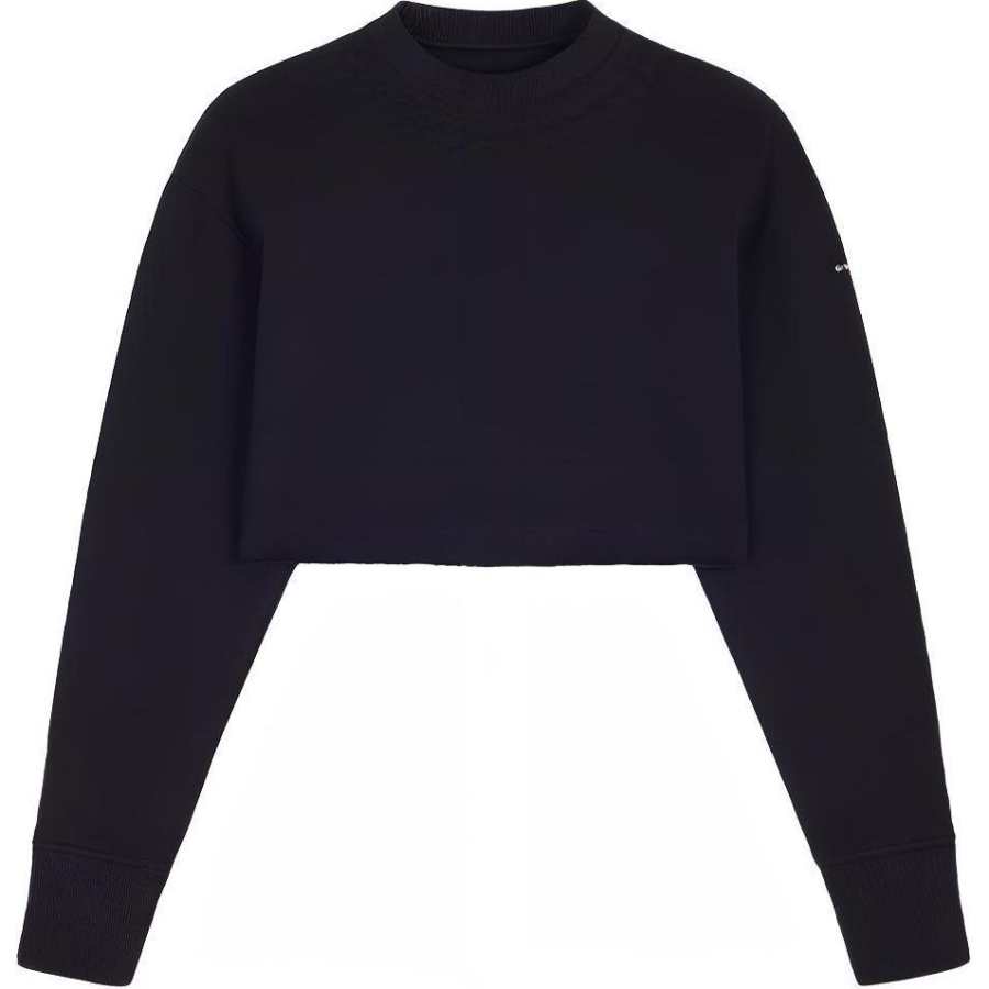 Givenchy Givenchy Cropped Swearshirt With Embossed Chain Collar 'Black'