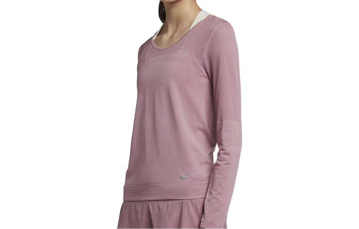 Nike Nike T Shirts Women's Pink Crew Neck Moderate Straight Fit