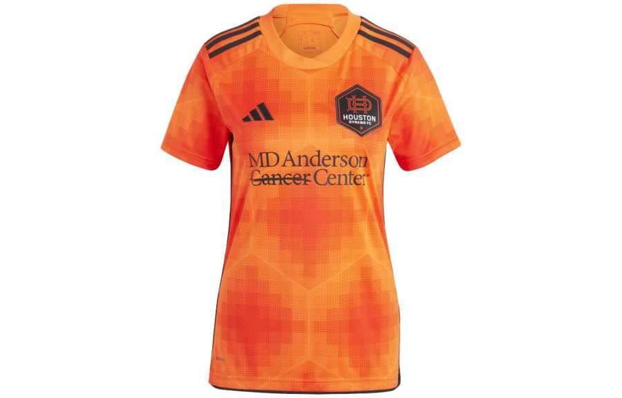 Adidas Adidas T Shirts Women's Orange Red V Neck Moderate Straight Fit