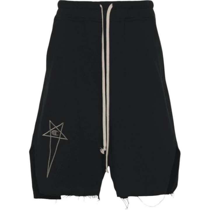 RICK OWENS RICK OWENS X Champion Logo Embroidered Drawstring Shorts