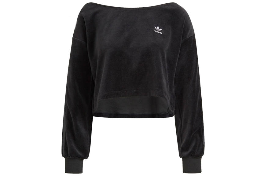 Adidas Originals Sweatshirts Women's Black Crew Neck Moderate Regular