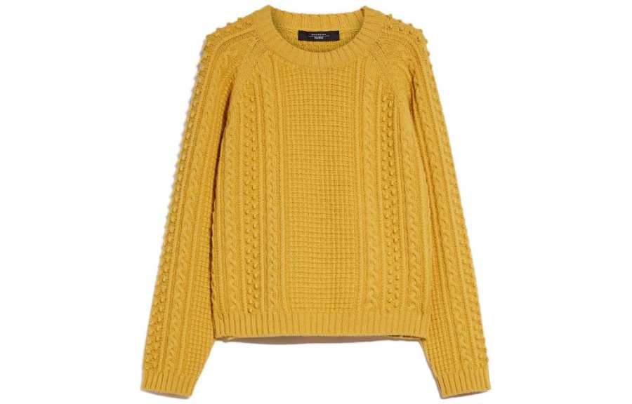 WEEKEND MaxMara WEEKEND MaxMara Sweaters Women's Yellow Crew Neck Moderate Other