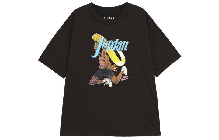 Jordan Jordan Drop Shoulder Sleeve T Shirt Women's Gray Black