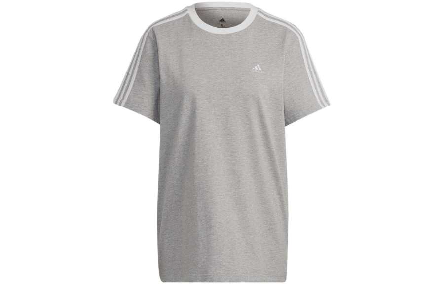 Adidas Adidas Women's Essentials 3 Stripes T Shirt Medium Grey Heather/White