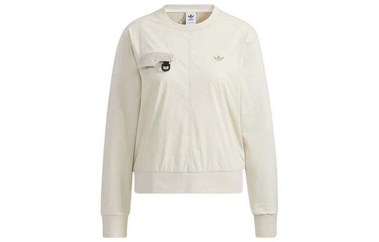 Adidas Originals Sweatshirts Women's Ecru Crew Neck Moderate Regular