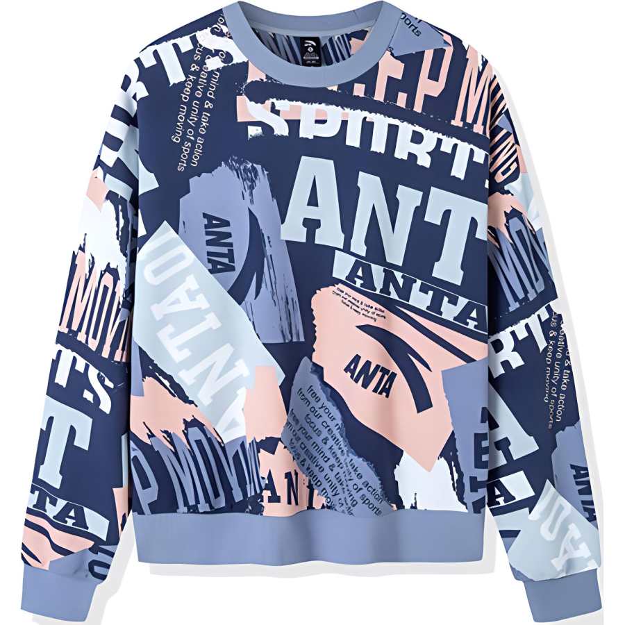 Anta Lifestyle Collection Sports Lifestyle Collection Sweatshirt Women's Oriole Song And Blue