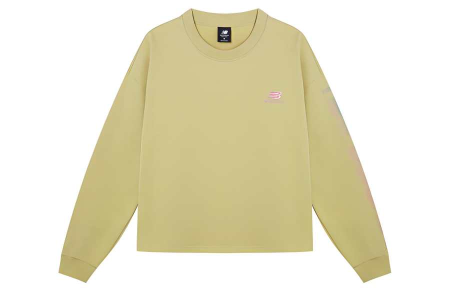 New Balance New Balance Sweatshirts Women's Yellow Crew Neck Moderate Regular
