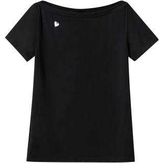 AMII T Shirts Women's Boat Neck Moderate Straight Fit