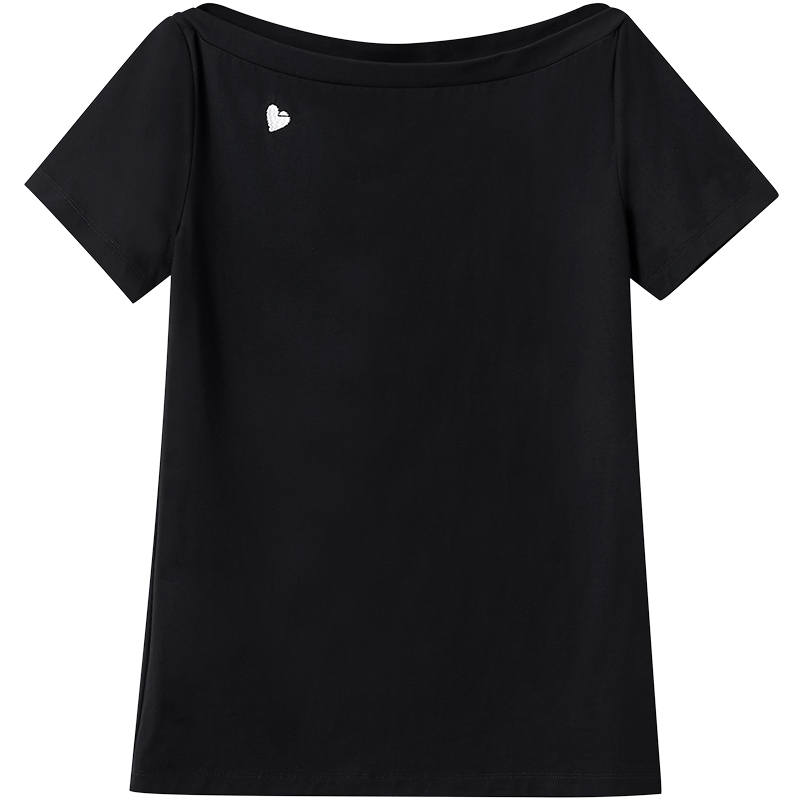 AMII T Shirts Women's Boat Neck Moderate Straight Fit