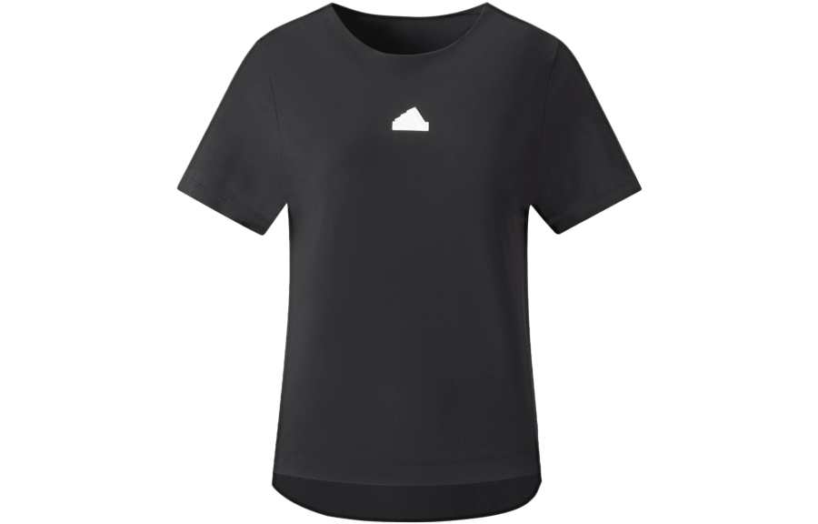 Adidas Adidas T Shirts Women's Black Crew Neck Moderate Straight Fit