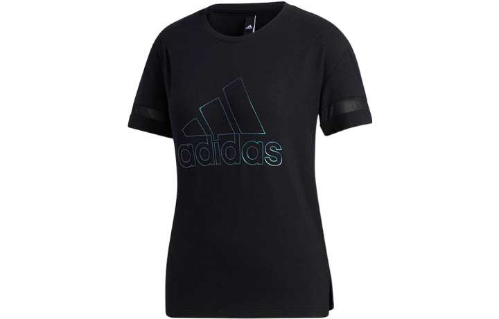 Adidas Adidas Drop Shoulder Sleeve T Shirt Women's Black