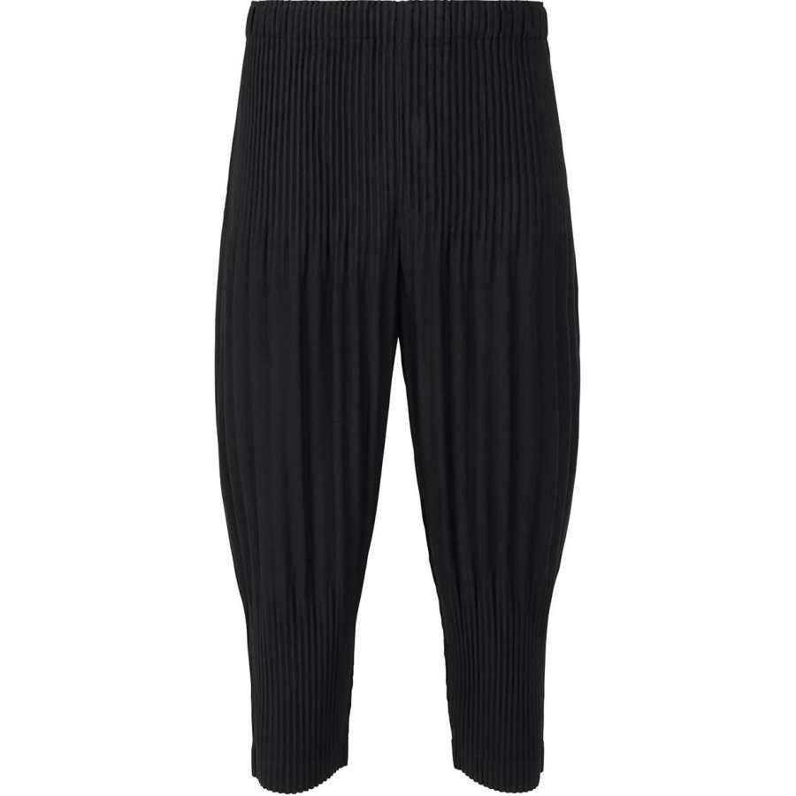 Homme Plissé Issey Miyake Plissé Cropped Drop-crotch Trousers