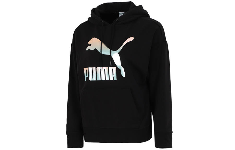 PUMA CLASSICS Sweatshirts Women's Black Hooded Moderate Regular