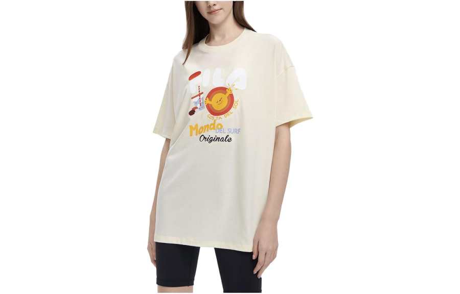 FILA T Shirt Women's Oil Wax Yellow