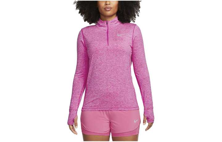 Nike Nike T Shirts Women's Fuchsia Turtleneck Moderate Straight Fit