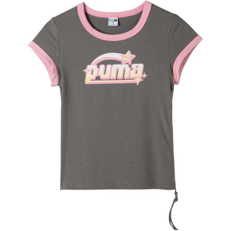 PUMA Regular T Shirt Women's Gray