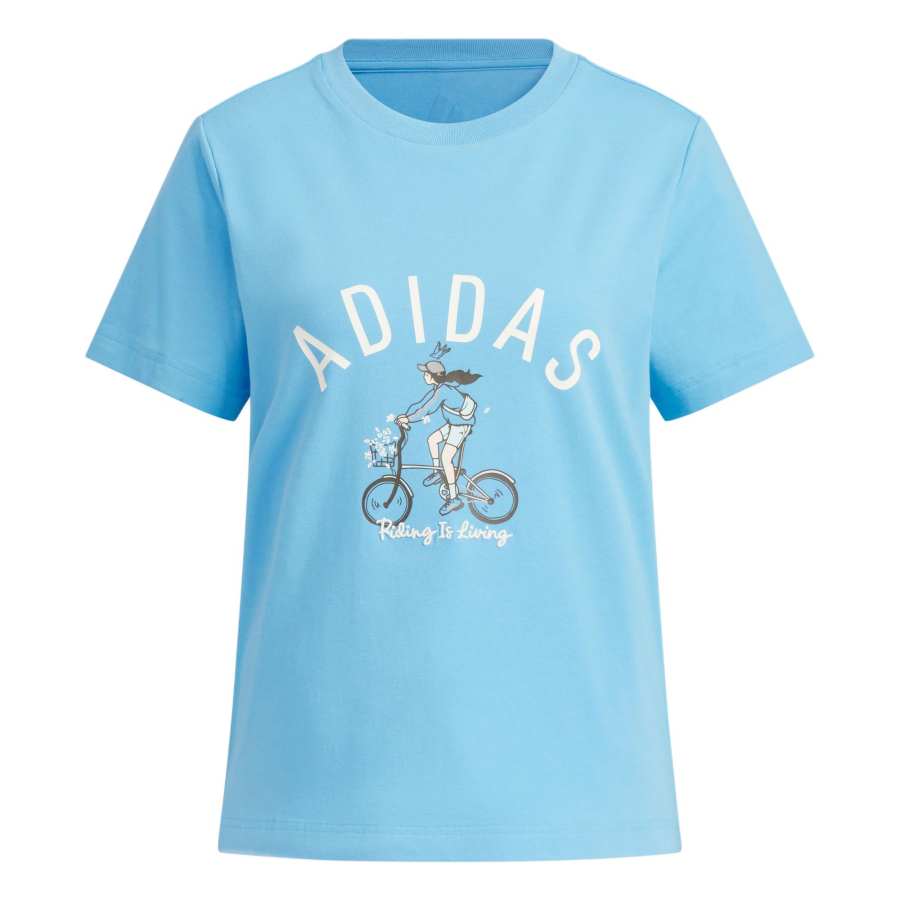 Adidas Adidas T Shirts Women's Blue Crew Neck Moderate Other