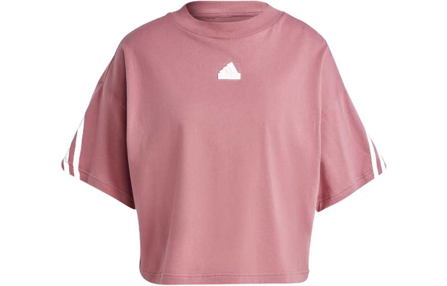Adidas Adidas T Shirts Women's Pink Crew Neck Moderate Straight Fit