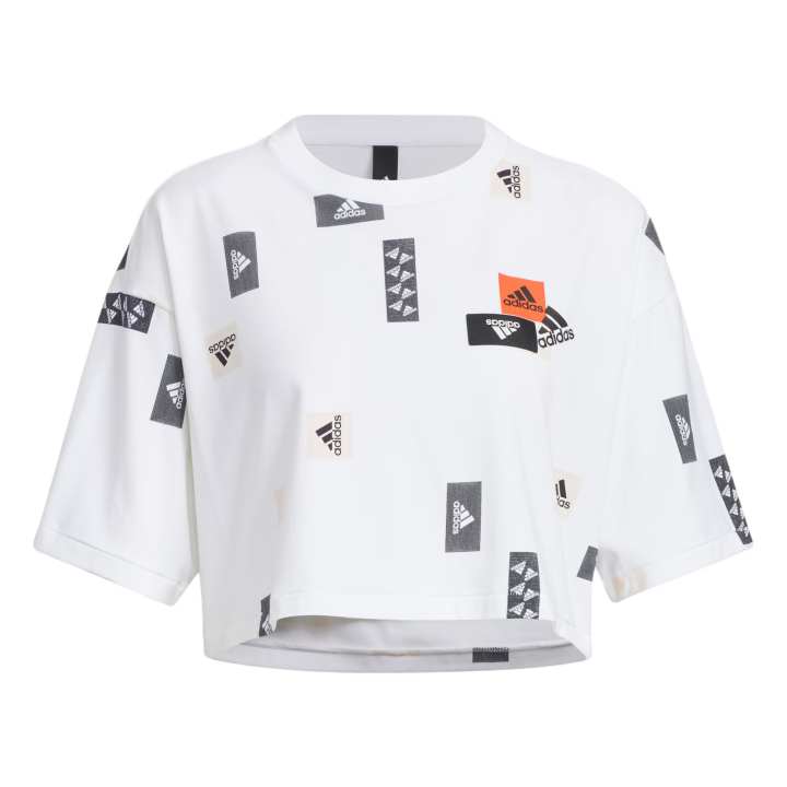 Adidas Adidas Drop Shoulder Sleeve T Shirt Women's White