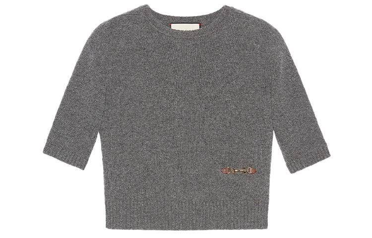 GUCCI 【Previous Season】Horsebit-embellished knitted top