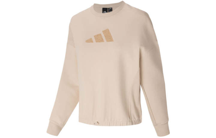 Adidas Adidas Sweatshirts Women's Beige Crew Neck Moderate Regular