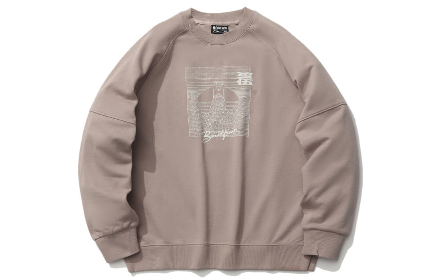 Li-Ning Li Ning Sweatshirts Women's Bark Umber Crew Neck Moderate Regular